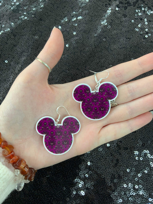 Haunted mansion mouse earrings