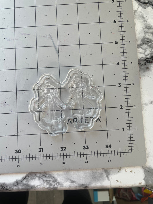 Button doll silicone earring mould