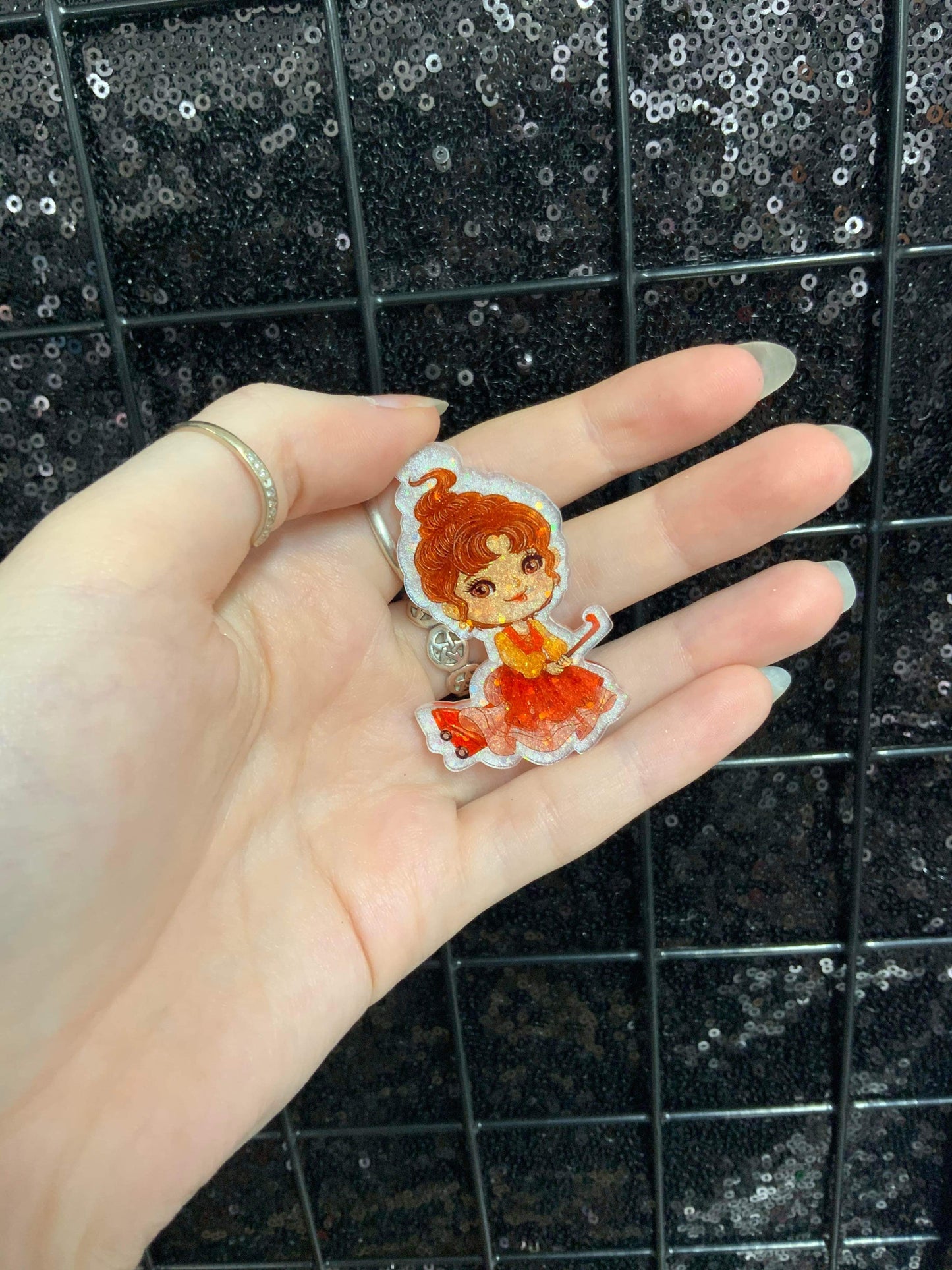 Mary acrylic pin