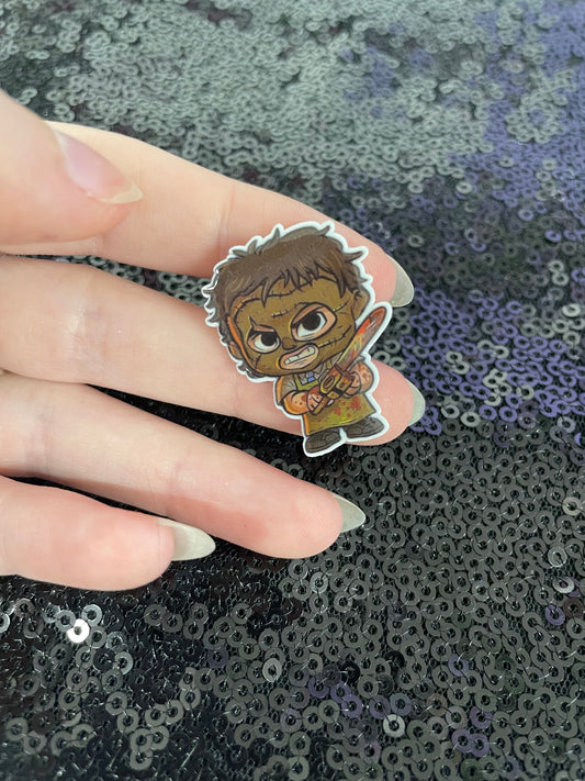 Leather face Resin pin