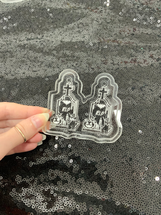 Rip tombstone silicone earring mould