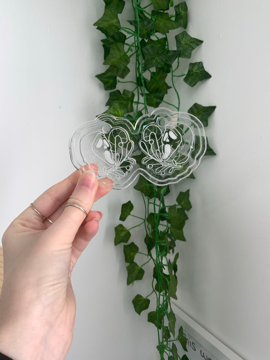 Festive ghostface silicone earring mould