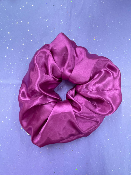 Purple/pink Satin hair scrunchie