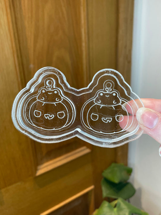 Pumpkin frog silicone earring mould