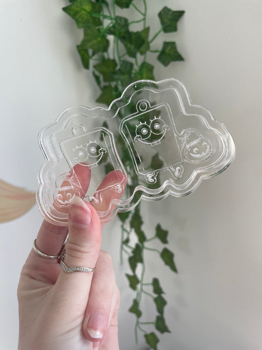 Ghost Bob trick or treat pants silicone earring mould