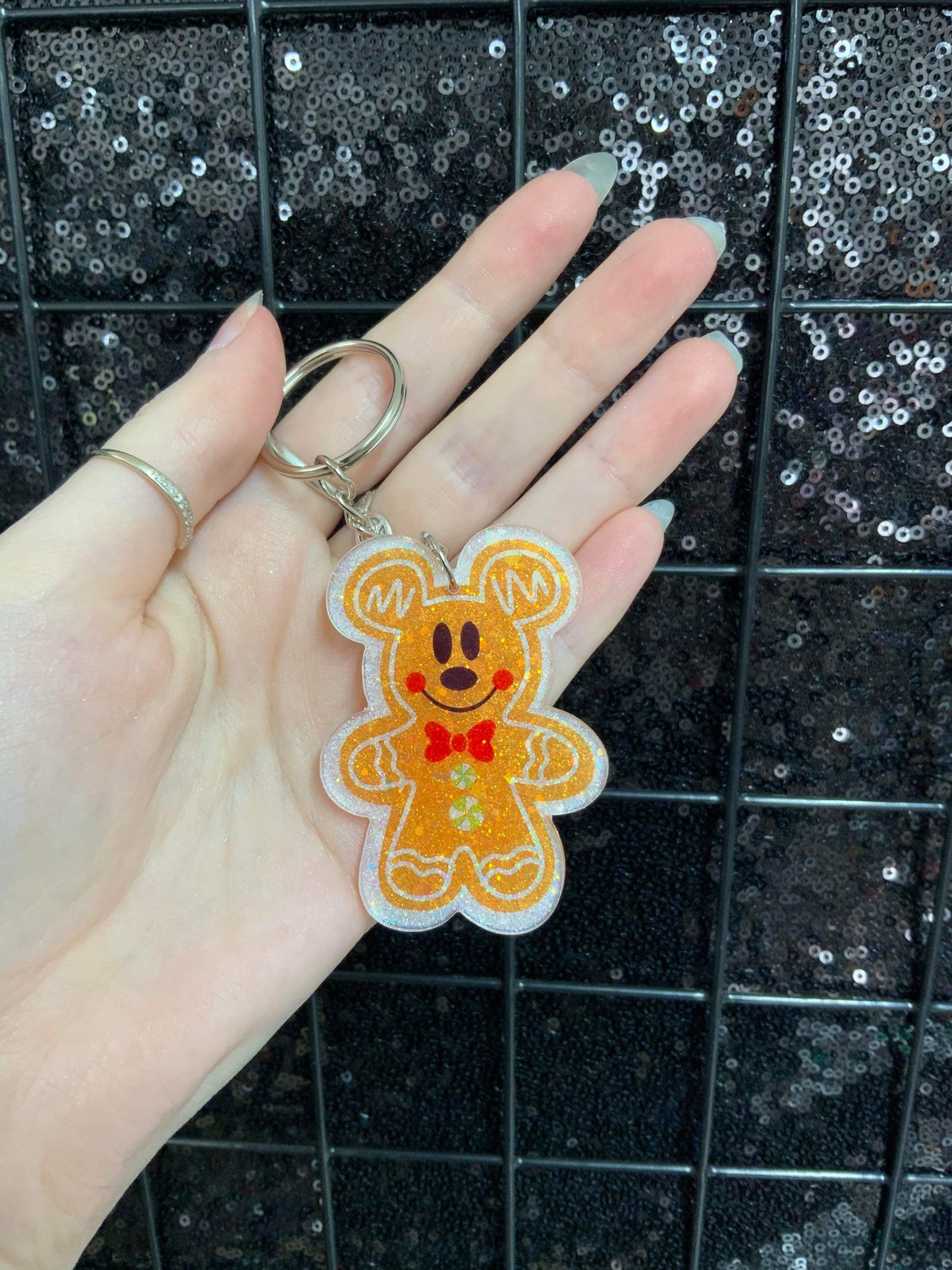 Gingerbread Mickey keychain