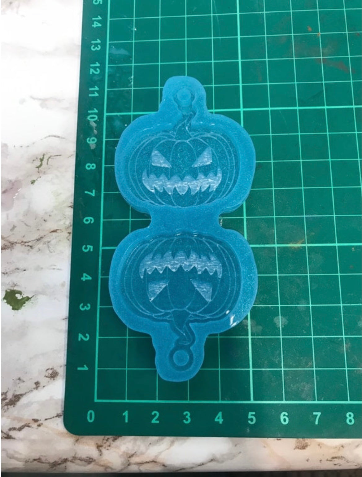 Scary pumpkin - silicone earring mould