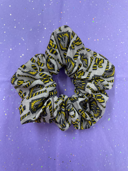 Yellow house hair scrunchie