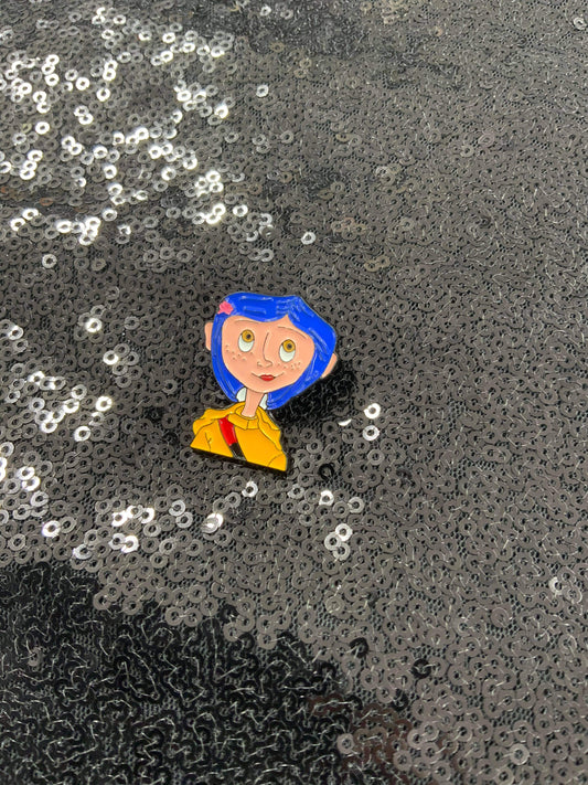 Coraline Jones enamel pin