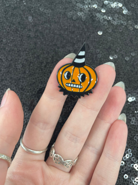 Party pumpkin enamel pin