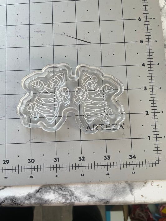 mummified Patrick silicone earring mould
