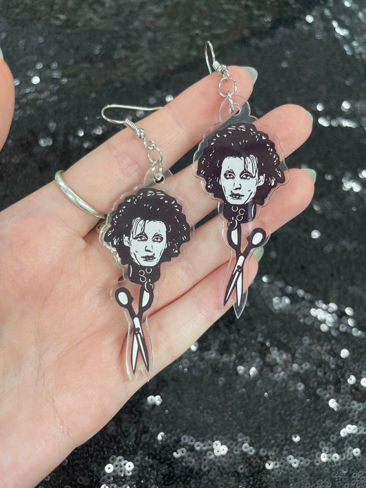 Edward scissor hands deluxe acrylic earrings