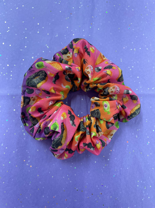 Halloween treats hair scrunchie