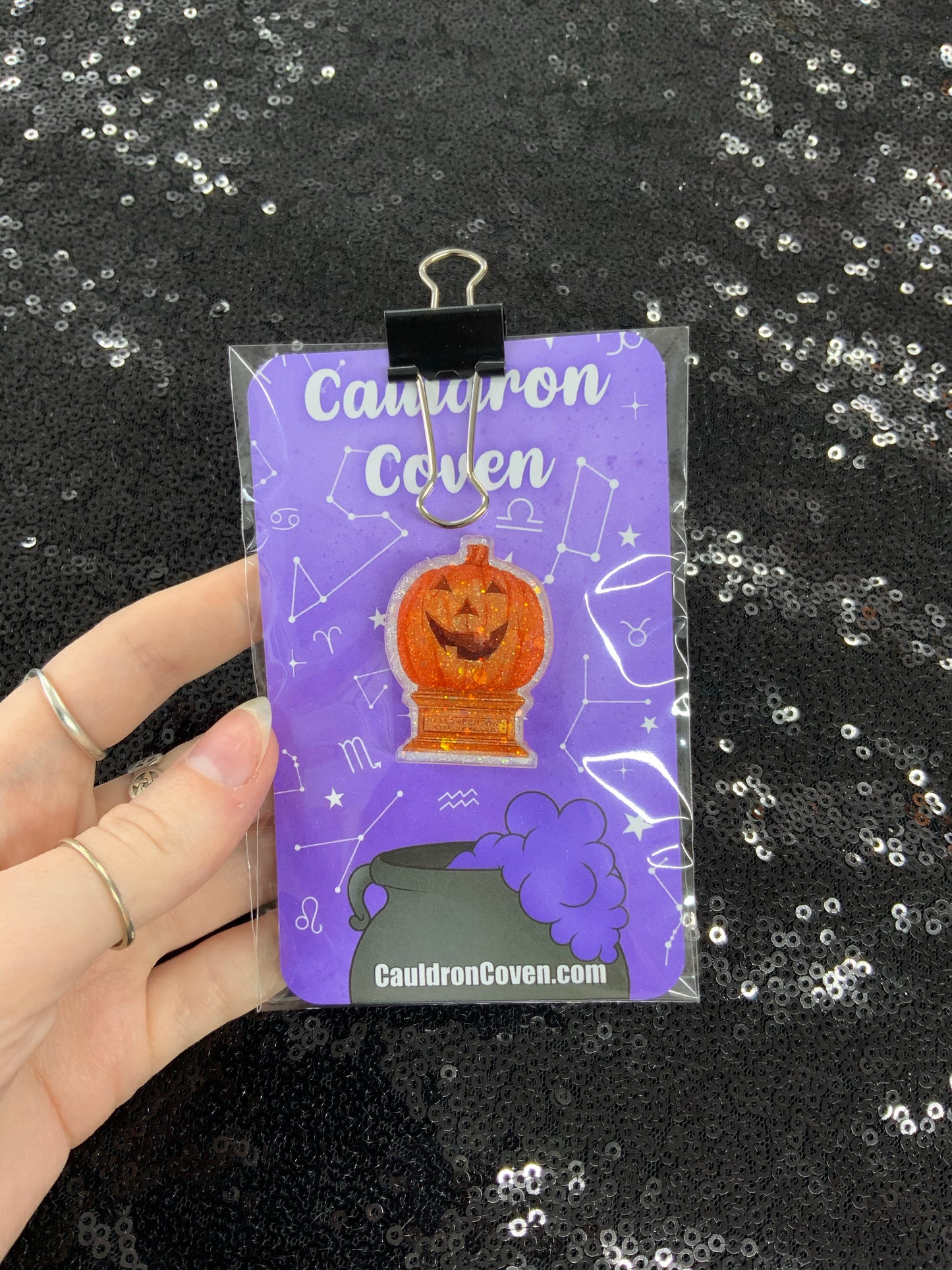 Halloween town pumpkin acrylic pin