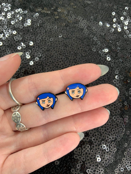 Coraline enamel stud earrings