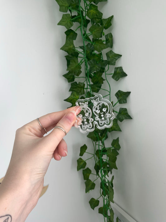 Mini gingerbread silicone earring mould